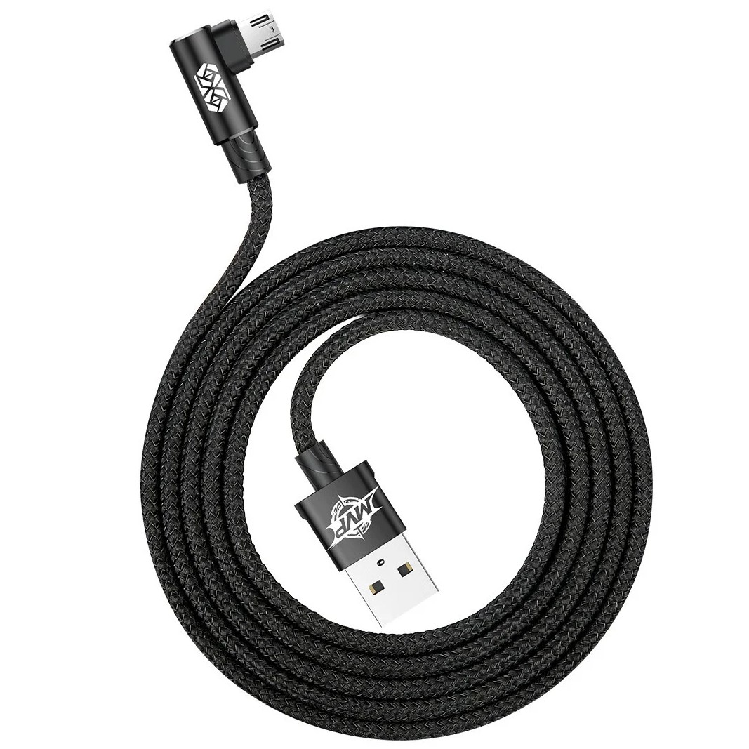 Кабель Baseus MVP Elbow Type Cable Micro USB 2A 1M Black (CAMMVP-A01)