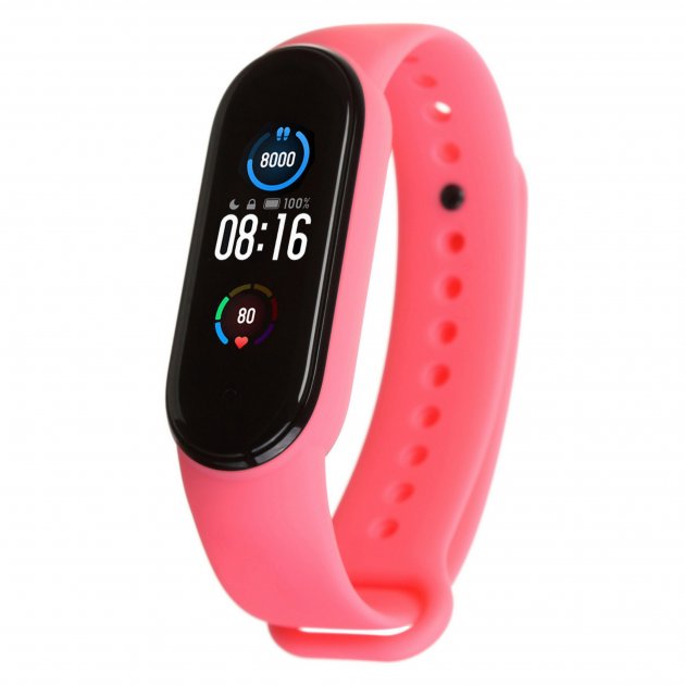 Силіконовий ремінець для Xiaomi Mi Band 3/4 - Рожевий/Hot Pink