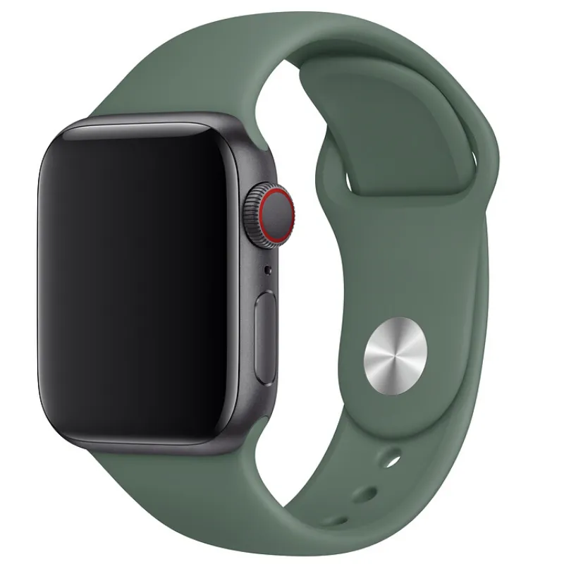 Силіконовий Ремінець для Apple Watch Sport Band 38/40mm (S/M & M/L) - (Зелений / Pine Green)