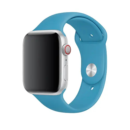 Силіконовий Ремінець для Apple Watch Sport Band 42/44/45/49mm (S/M&M/L) - (Блакитний/Sky Blue)