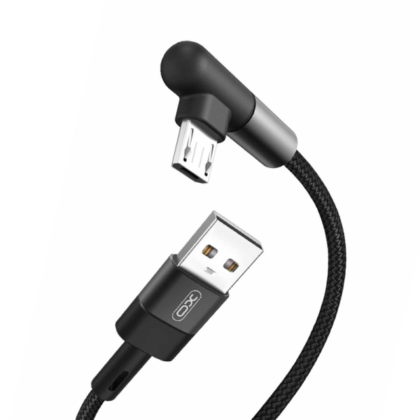 Кабель XO microUSB NB152 Elbow 2.4A/1m Black