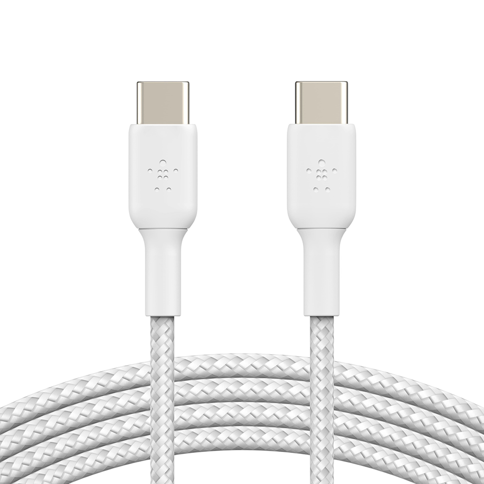Кабель USB-C - USB-C заряджання/синхронізації Belkin 2м, 60Вт, Type-C, плетений, силіконовий
