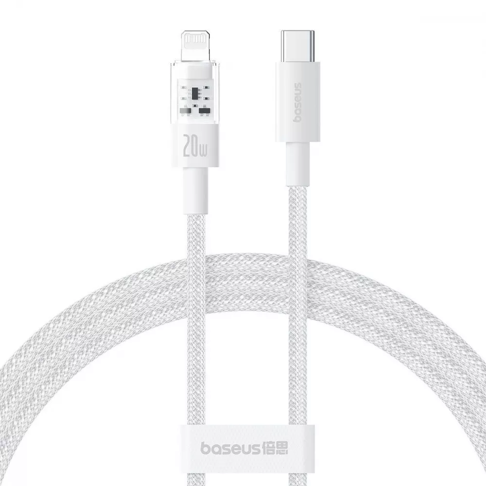 Кабель Baseus Gem Fast-Charging Data Cable Type-C to Lightning 20W 2m (білий)