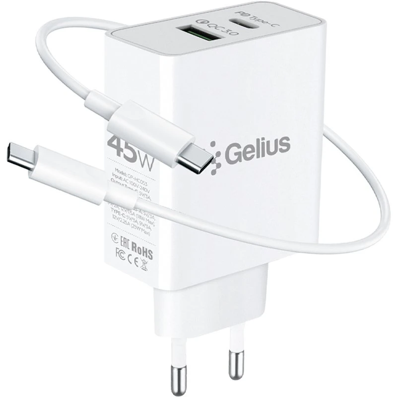 МЗП Gelius X-Duo PRO 45W GP-HC053 White + Cable Type-C/Type-C