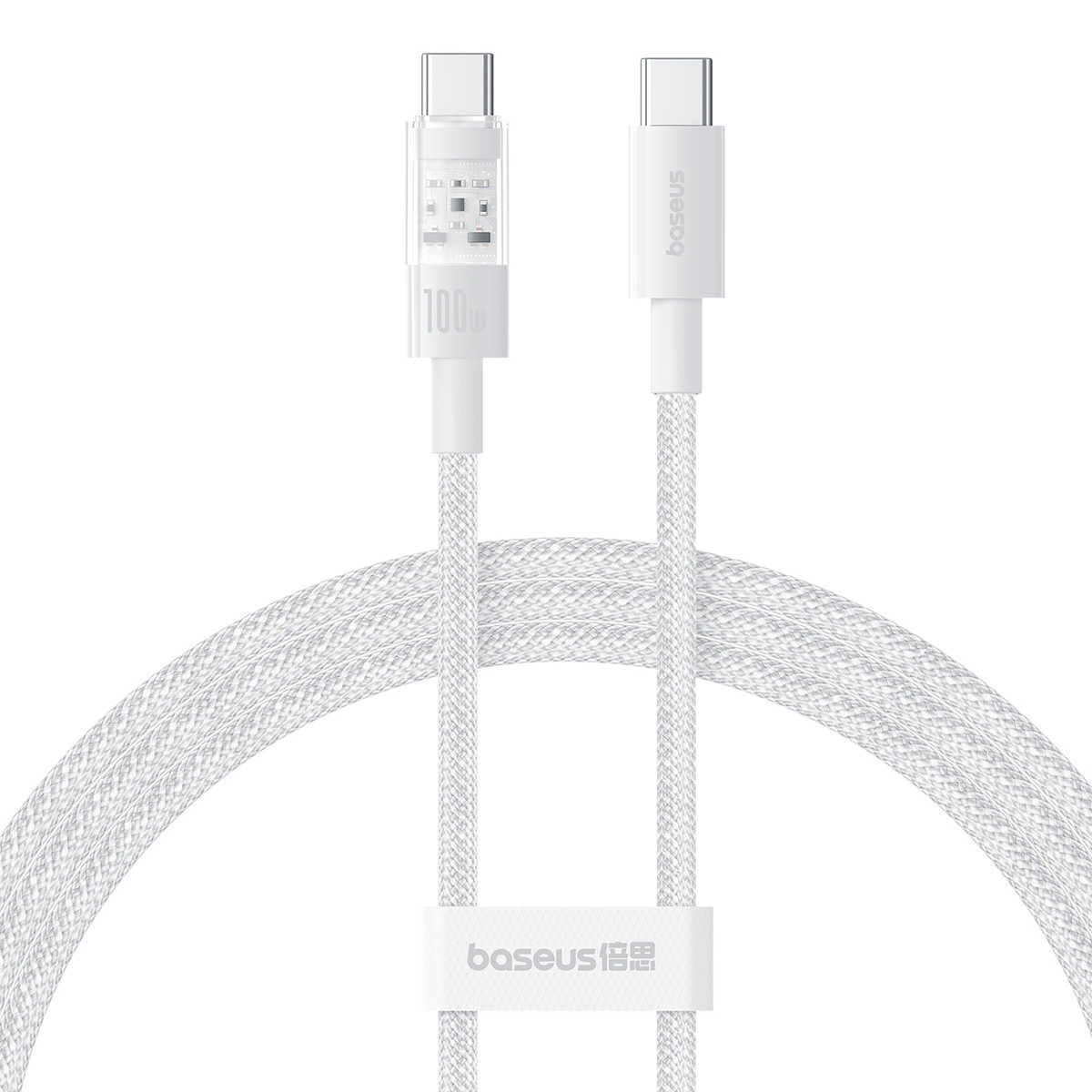 Кабель Baseus Gem Fast-Charging Data Cable Type-C to Type-C 100W 1m (білий)