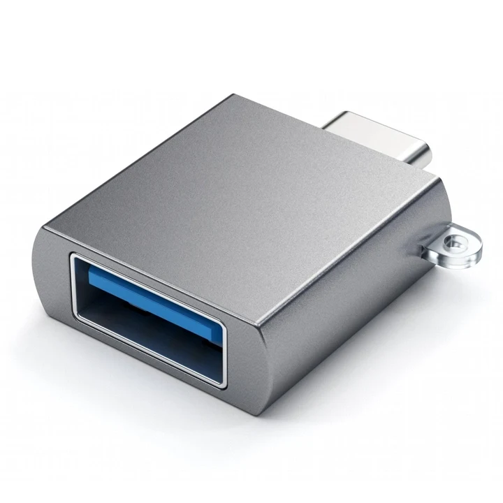 Перехідник Satechi Aluminum Type-C to USB-A 3.0 Adapter Space Gray (ST-TCUAM)