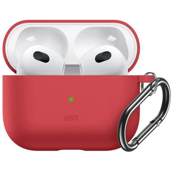 Силіконовий Чохол з карабіном ESR Bounce Protective Silicone Case Red для AirPods 3 (2021)