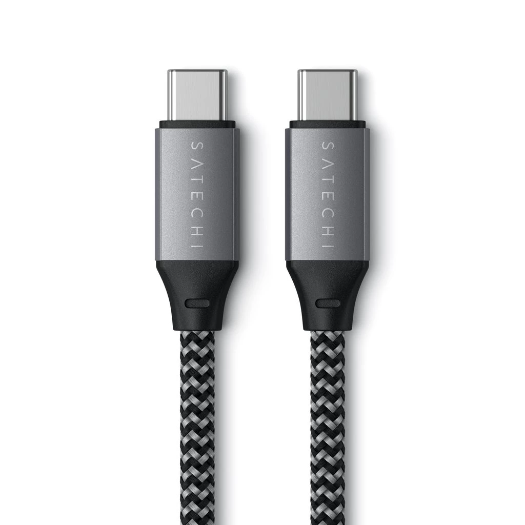 Кабель Satechi USB-C to USB-C Cable 100W Space Gray (25 cm) (ST-TCC10M)