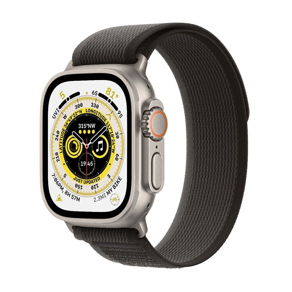 Смарт годинник Apple Watch Ultra GPS+Cellular, 49mm Titanium Case with Black/Gray Trail Loop M/L