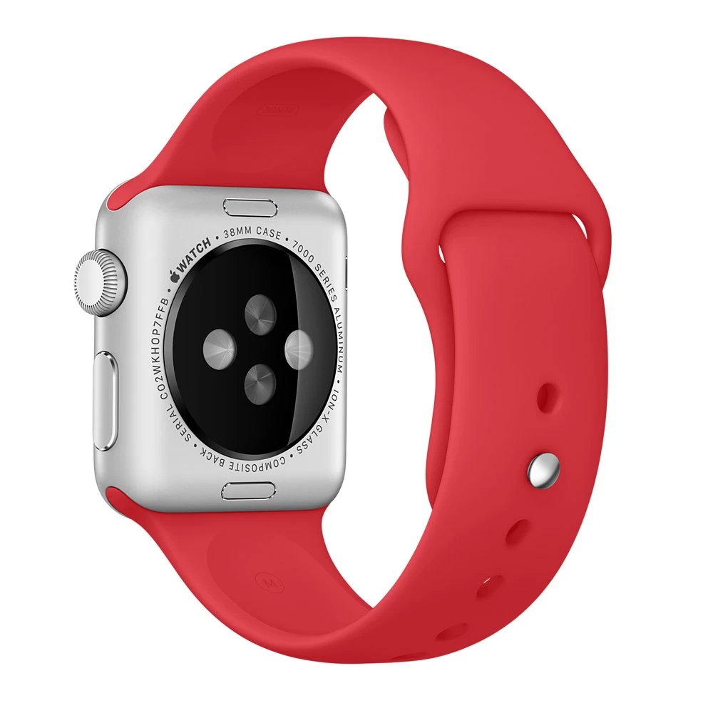 Силіконовий Ремінець для Apple Watch Sport Band 42/44mm (S/M & M/L) - (Червоний / Red)