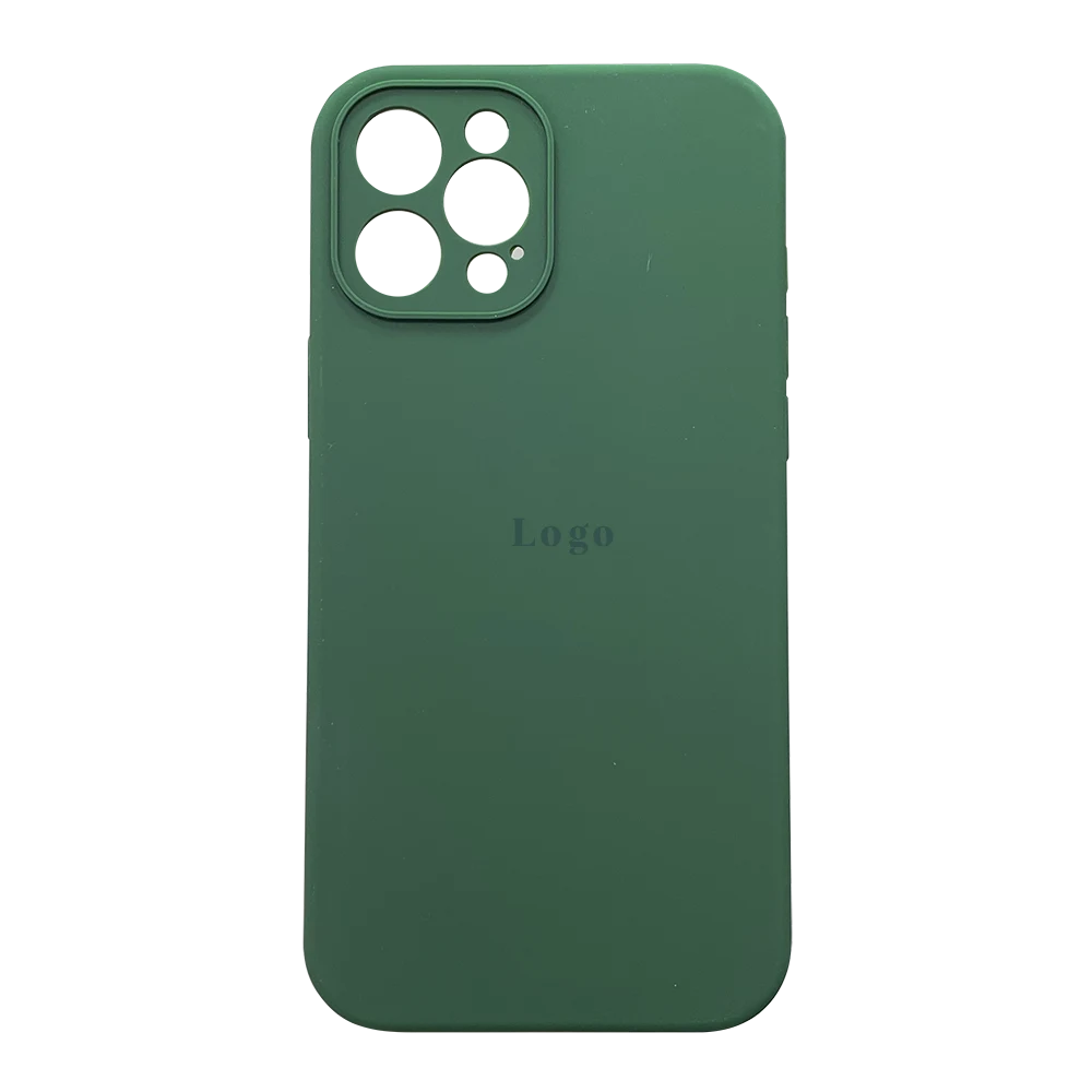 Чохол Silicone Case for iPhone 12 Pro Max (With Camera Lens Protection) - Army Green