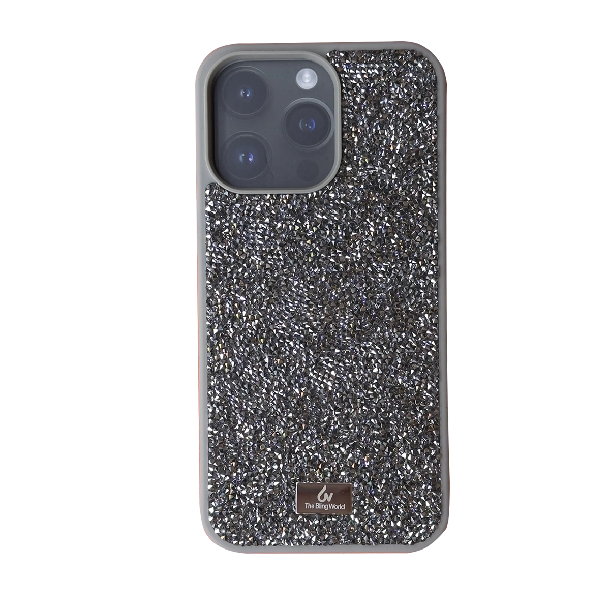Чохол Bling World Rock Diamond (TPU) iPhone 15 Pro (сірий титан)