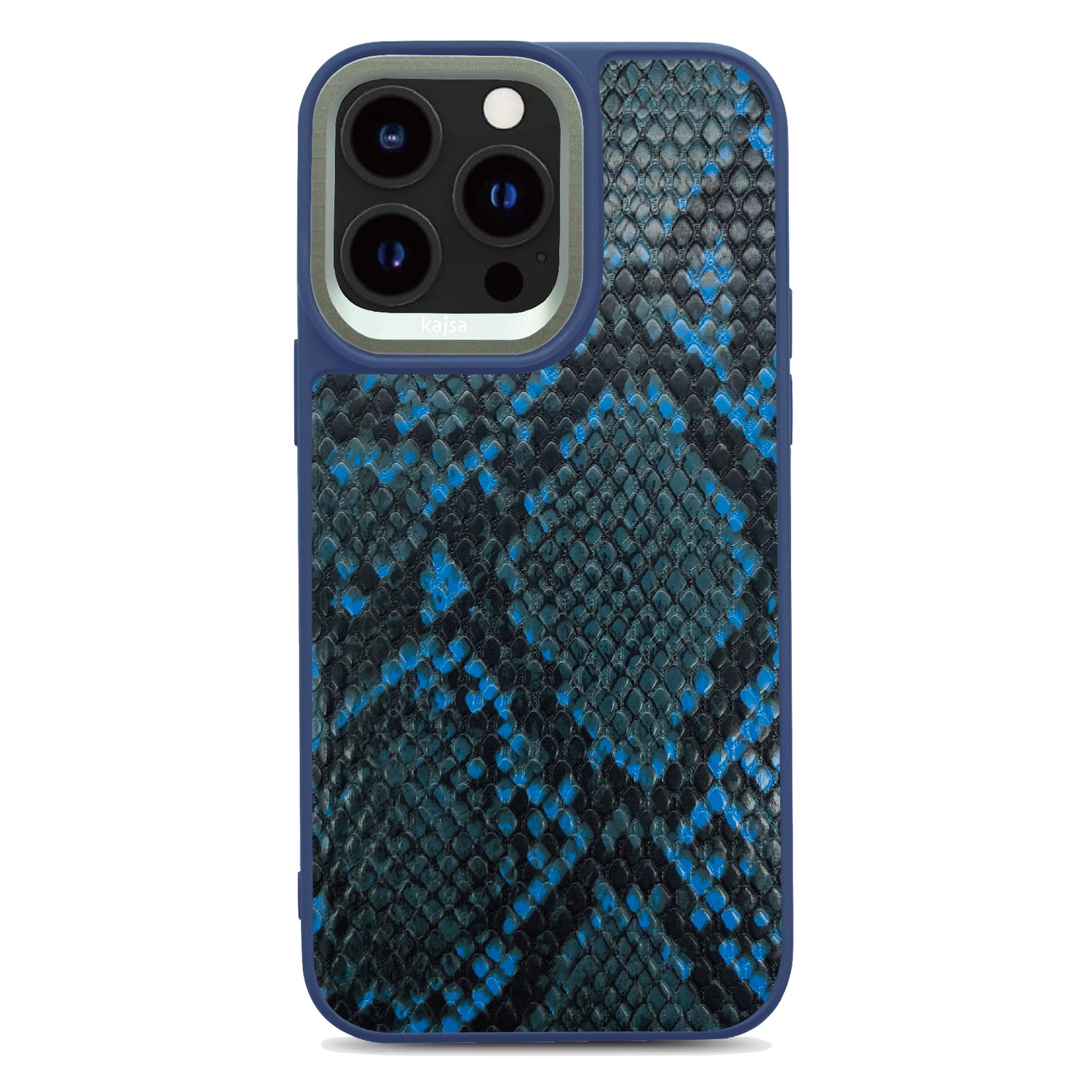 Чохол Kajsa Glamorus Collection Snake iPhone 15 Pro (синій)