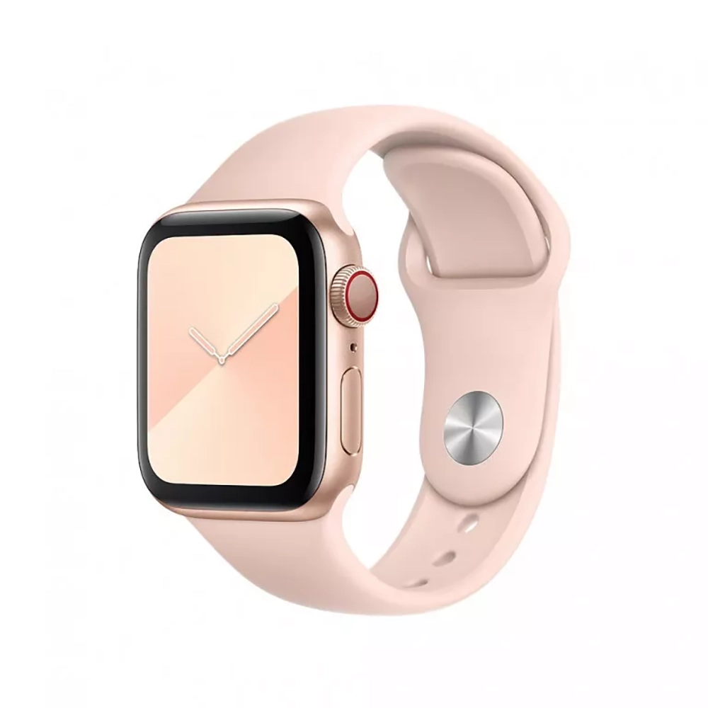 Силіконовий Ремінець для Apple Watch Sport Band 38/40mm (S/M & M/L) - (Рожевий / Pink Sand)