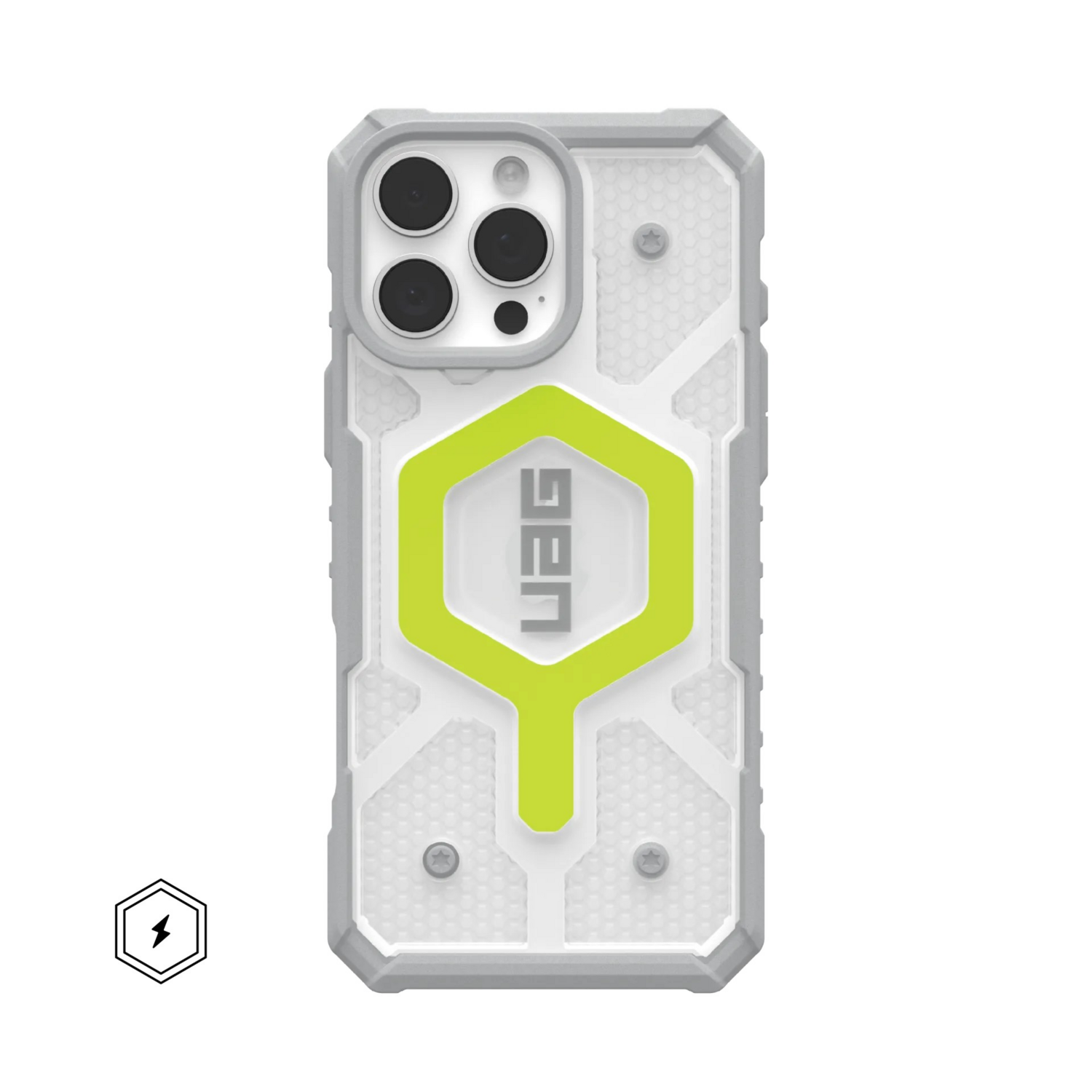 Чохол UAG для iPhone 16 Pro Max, Pathfinder Clear Magsafe, Active Neon