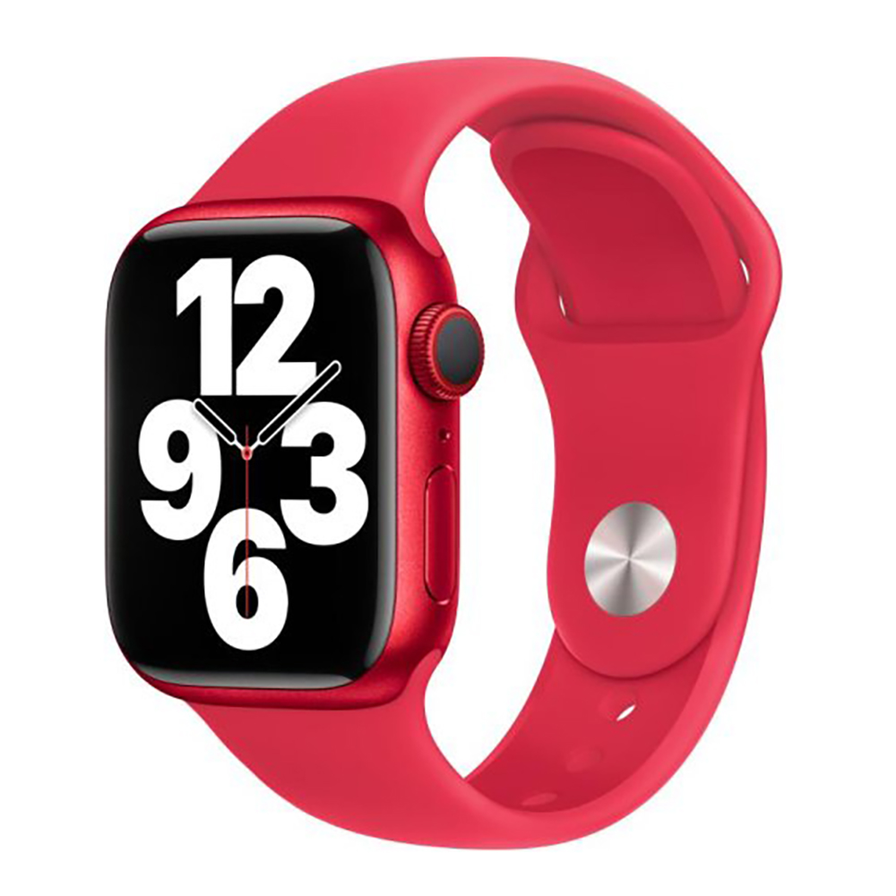 Силіконовий Ремінець для Apple Watch Sport Band 38/40mm (S/M & M/L) - (Червоний / Red)