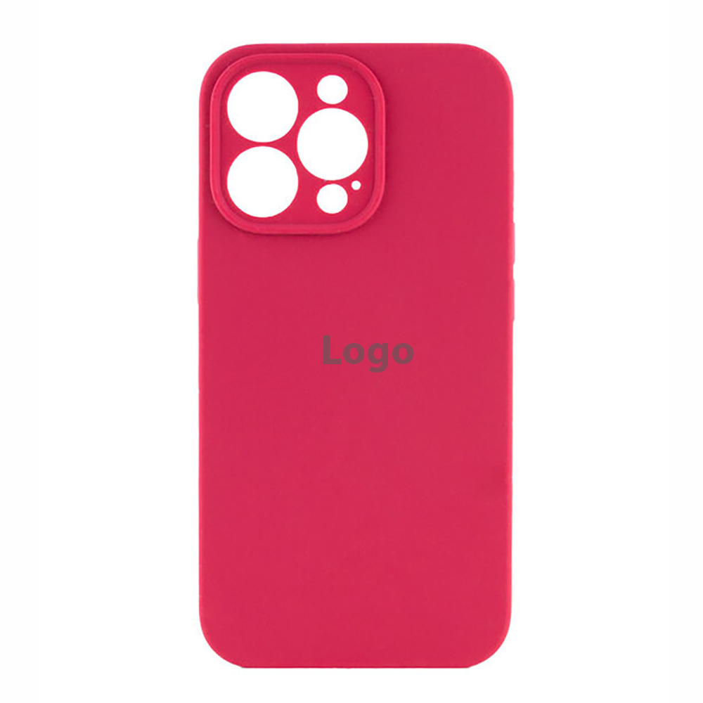 Чохол Silicone Case Full Camera Protective (AA) iPhone 14 Pro (Rose Red)