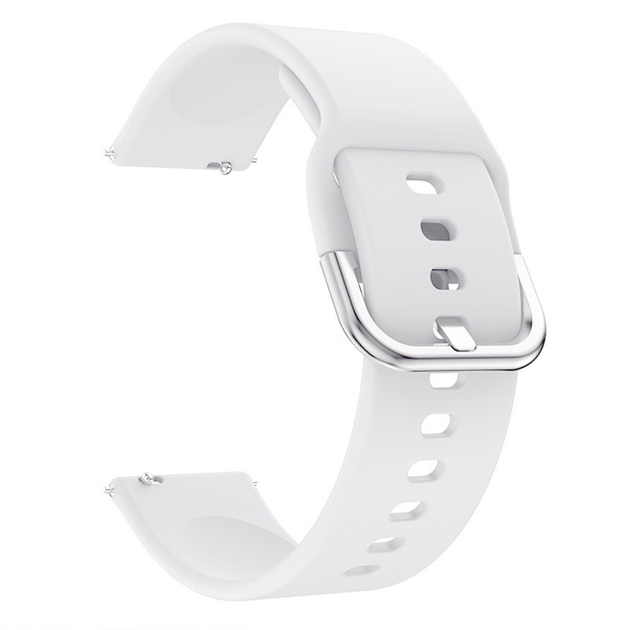 Ремінець для Samsung Gear S3/S4 20mm Silicone (мет.застібка) White