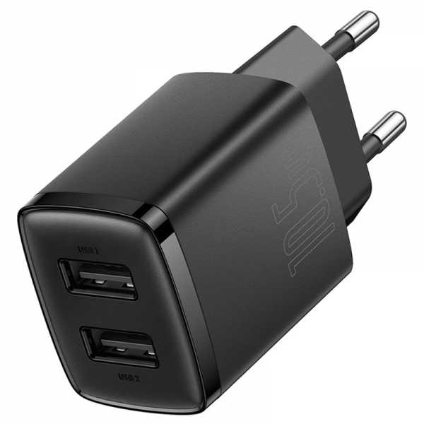 МЗП Baseus Compact 10,5W 2 USB Чорний