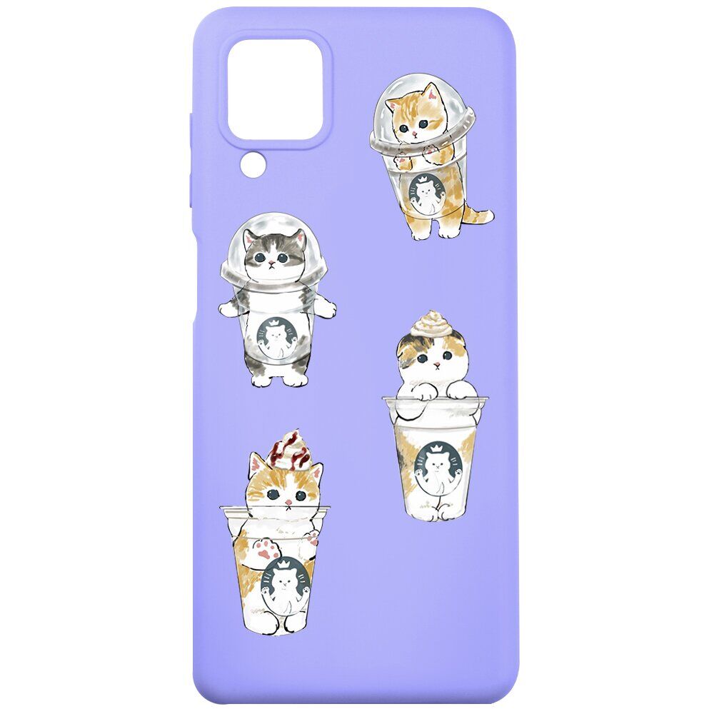 Чохол Miami Cartoon для Samsung S21 Ultra (G998) - Violet Kitty