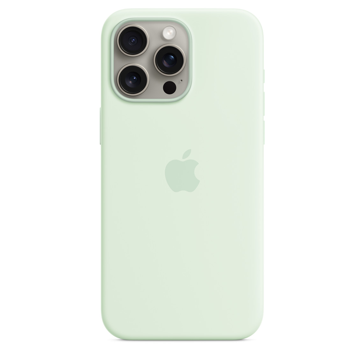 Чохол Silicone Case with MagSafe for iPhone 15 Pro, Soft Mint (OEM)