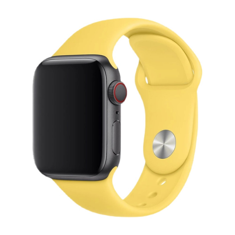 Силіконовий Ремінець для Apple Watch Sport Band 42/44mm (S/M & M/L) - (Жовтий / Yellow)