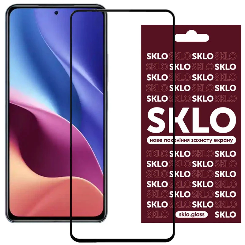 Захисне Скло SKLO 3D (full glue) для Xiaomi Mi12T/12T Pro (чорний)