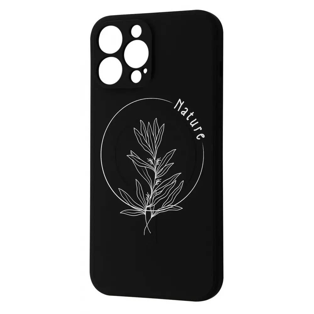 Чохол WAVE Minimal Art Case iPhone with MagSafe 13 Pro Max (black/flower)