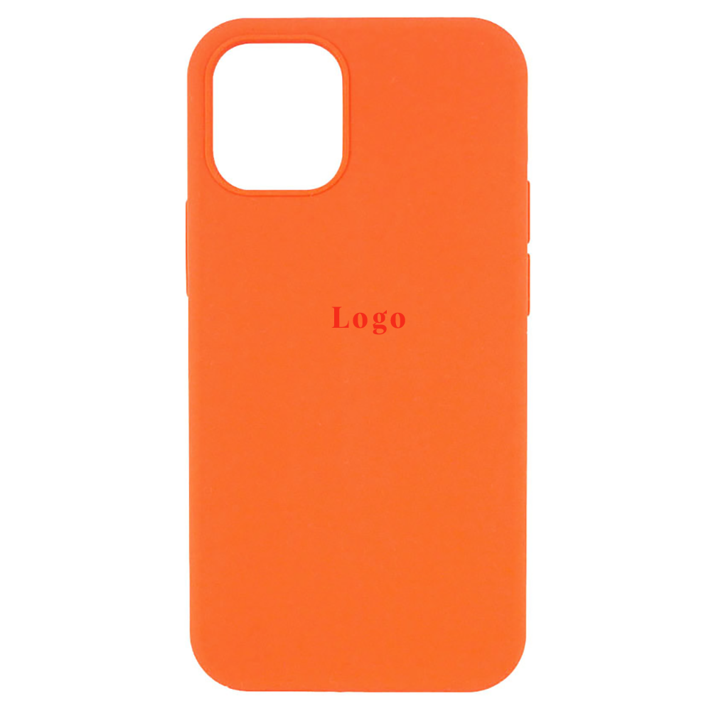 Чохол Silicone Case Full Protective (AA) iPhone 14 (Помаранчевий/Papaya)