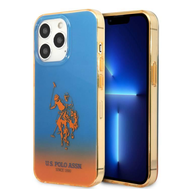 Чохол USPA PC/TPU Case With Dyed Bumper & Horse Logo For iPhone 14 Pro Max Orange