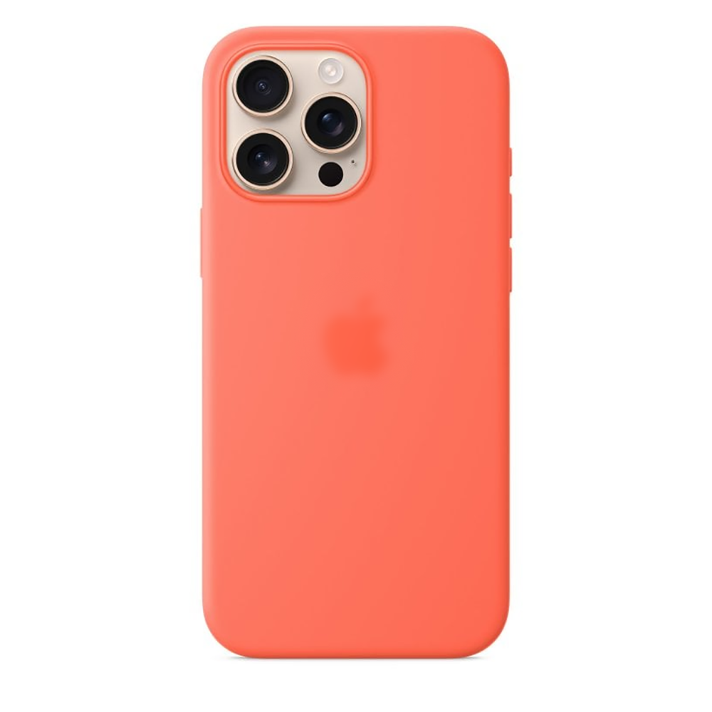 Чохол Silicone Case with Button, Animation & MagSafe iPhone 16 Pro Max, Tangerine (OEM)