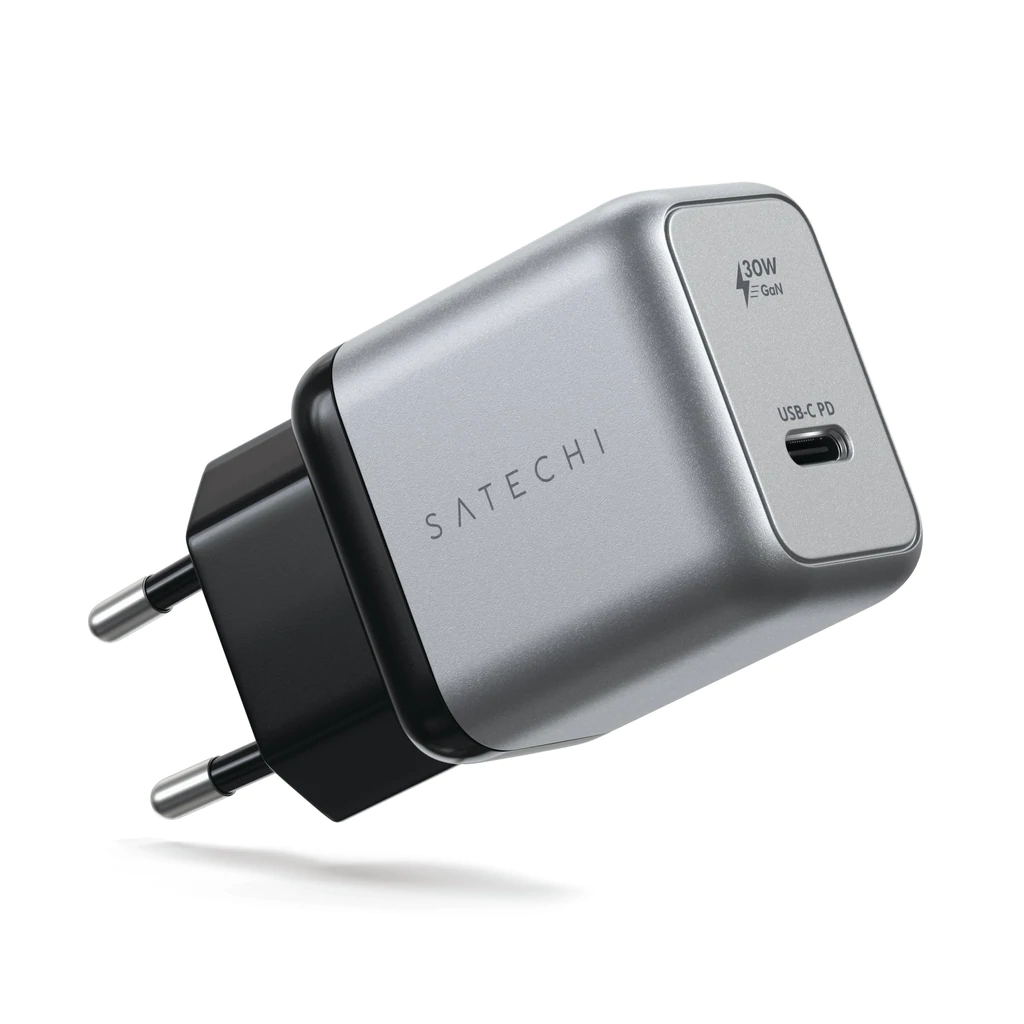 МЗП Satechi 30W USB-C PD Gan Wall Charger Space Gray (ST-UC30WCM-EU)