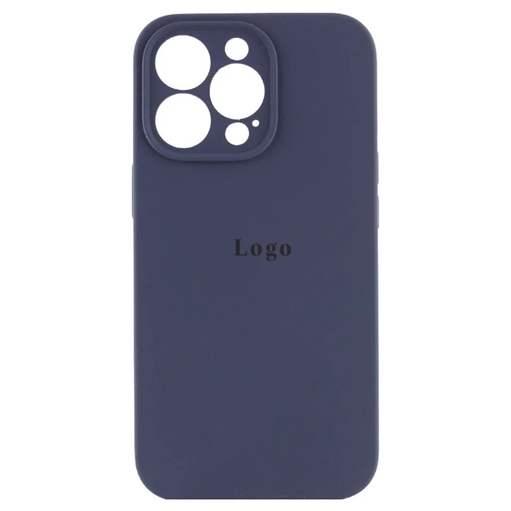 Чохол Silicone Case for iPhone 12 Pro (With Camera Lens Protection) - Midnight Blue