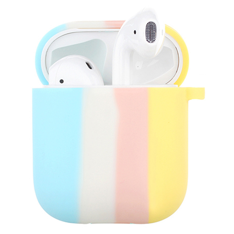 Чохол Colorfull для навушників Airpods 1/2 - (Блакитний/Жовтий)