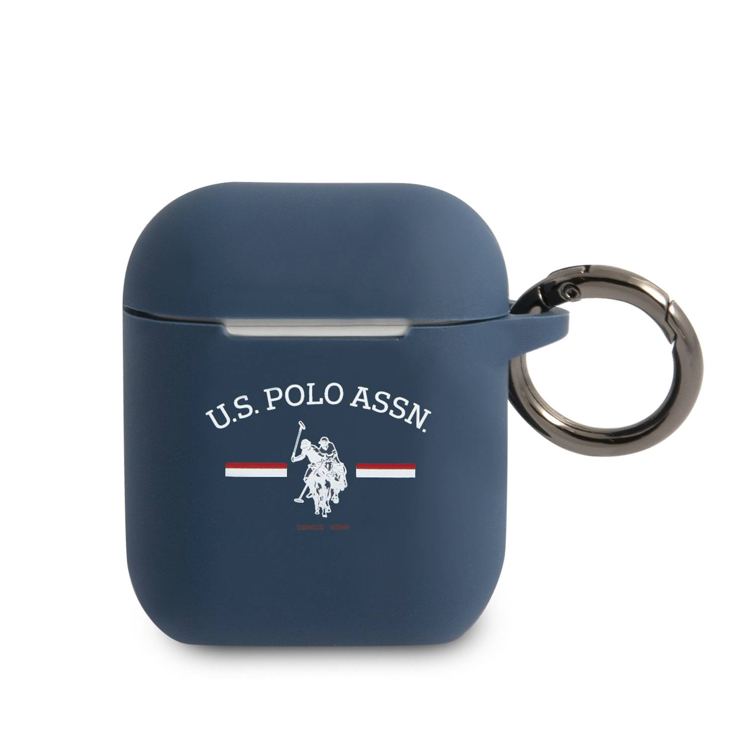 Чохол U.S.Polo Assn.Silicone Horses Flag Case for Airpods 1/2 Navy Blue