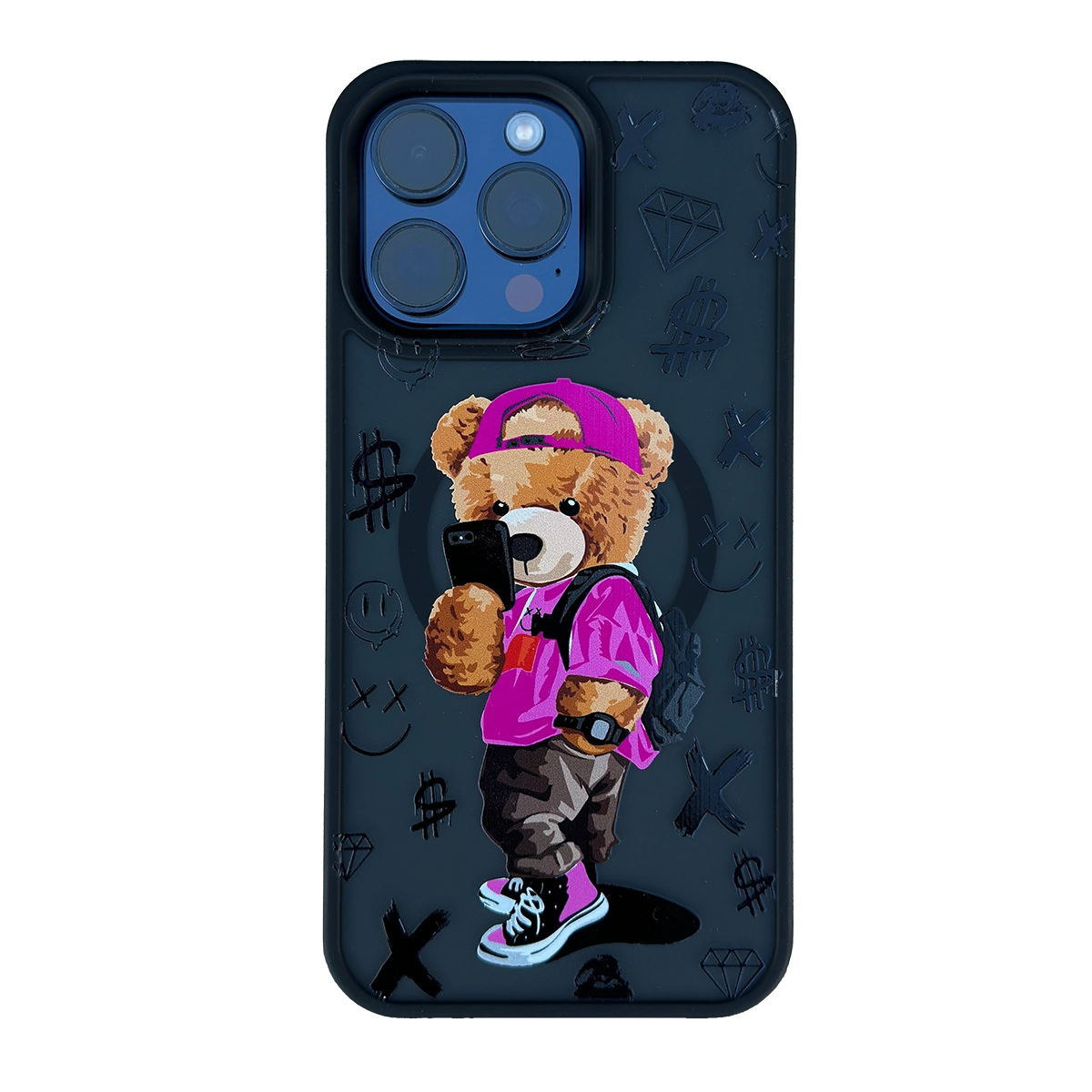 Чохол MaiKai Strong Art Series with Magnetic для iPhone 15 Pro Max (Pink Style Bear)