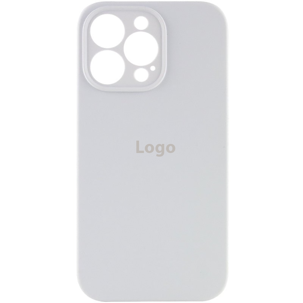 Чохол Silicone Case for iPhone 12 Pro Max (With Camera Lens Protection) - White