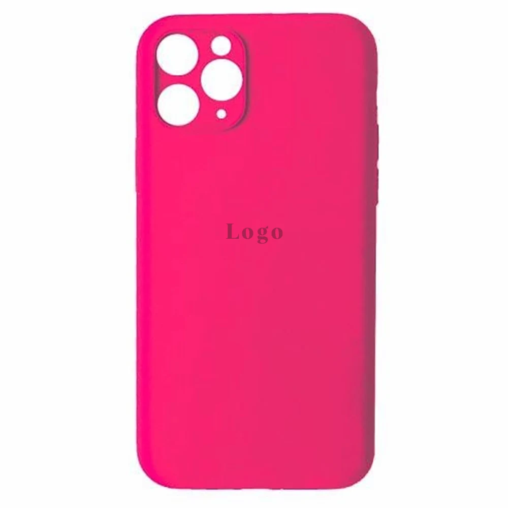Чохол Silicone Case for iPhone 11 Pro (With Camera Lens Protection) - Fluorescent Pink