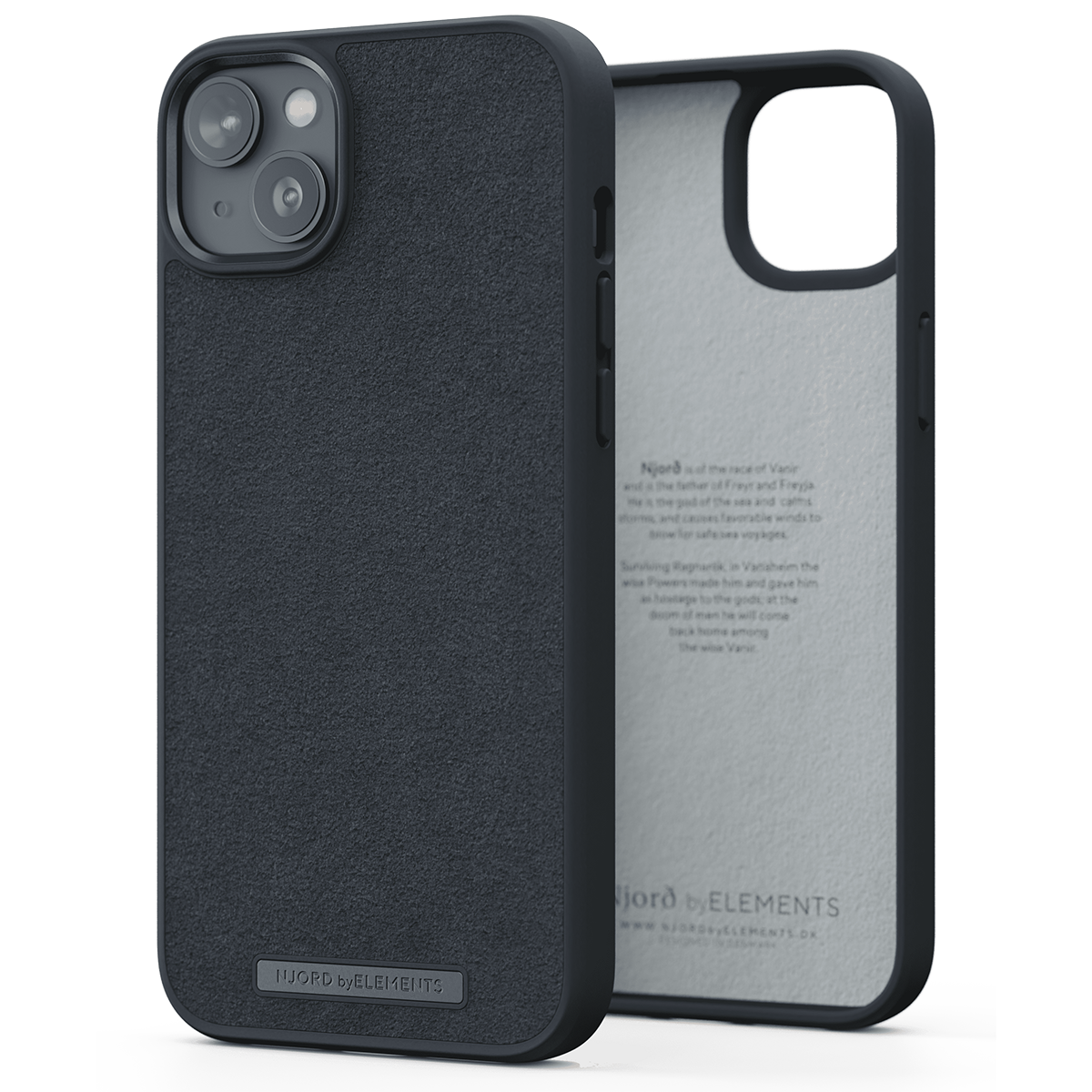 Чохли Njord Suede Comfort+ Case Black for iPhone 14 Plus (NA42CM00)