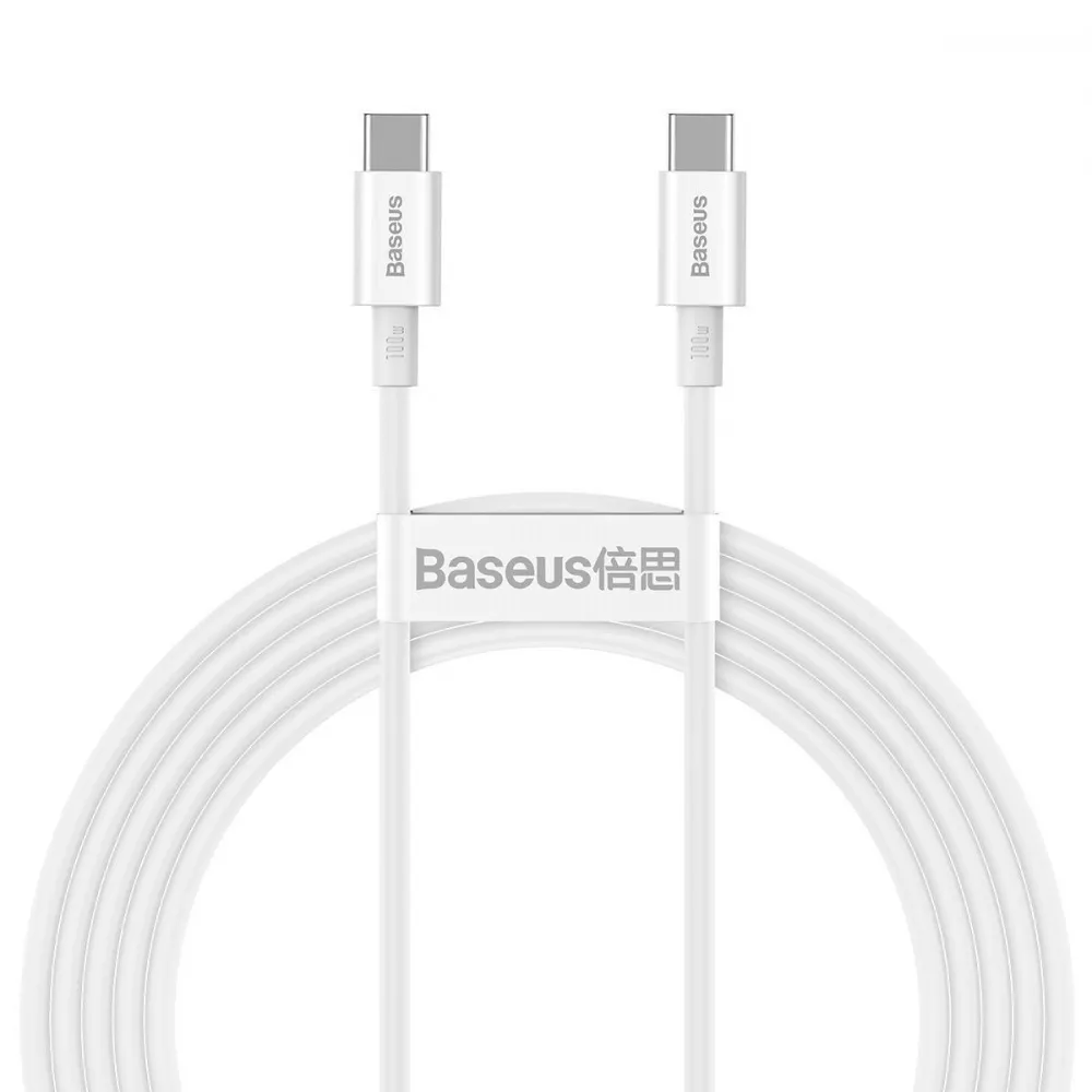 Кабель Baseus Superior Series Fast Charging Type-C to Type-C PD 100W (2m) (білий)