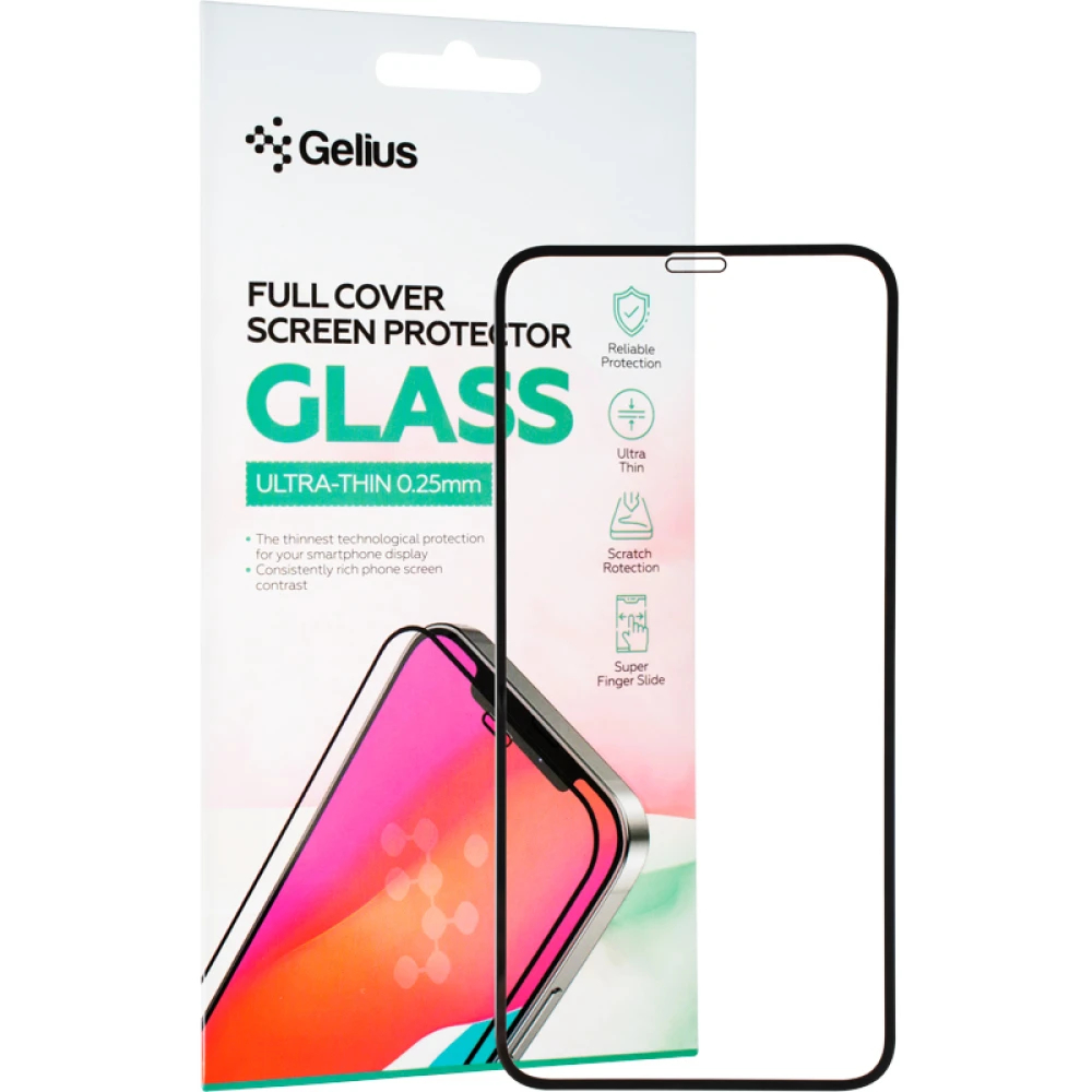 Захисне Скло Gelius Full Cover Ultra-Thin 0.25mm for iPhone 12 Black