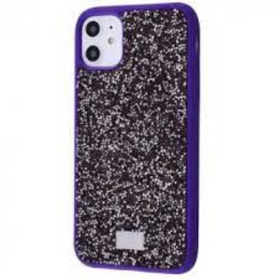 Чохол Bling World Grainy Diamonds (TPU) iPhone 12/12 Pro (фіолетовий)