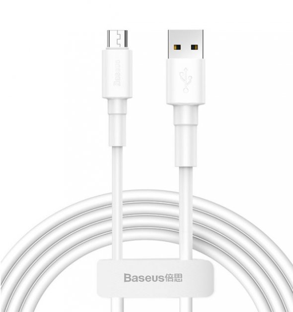 Кабель Baseus Mini MicroUSB 2.4 (1m) White