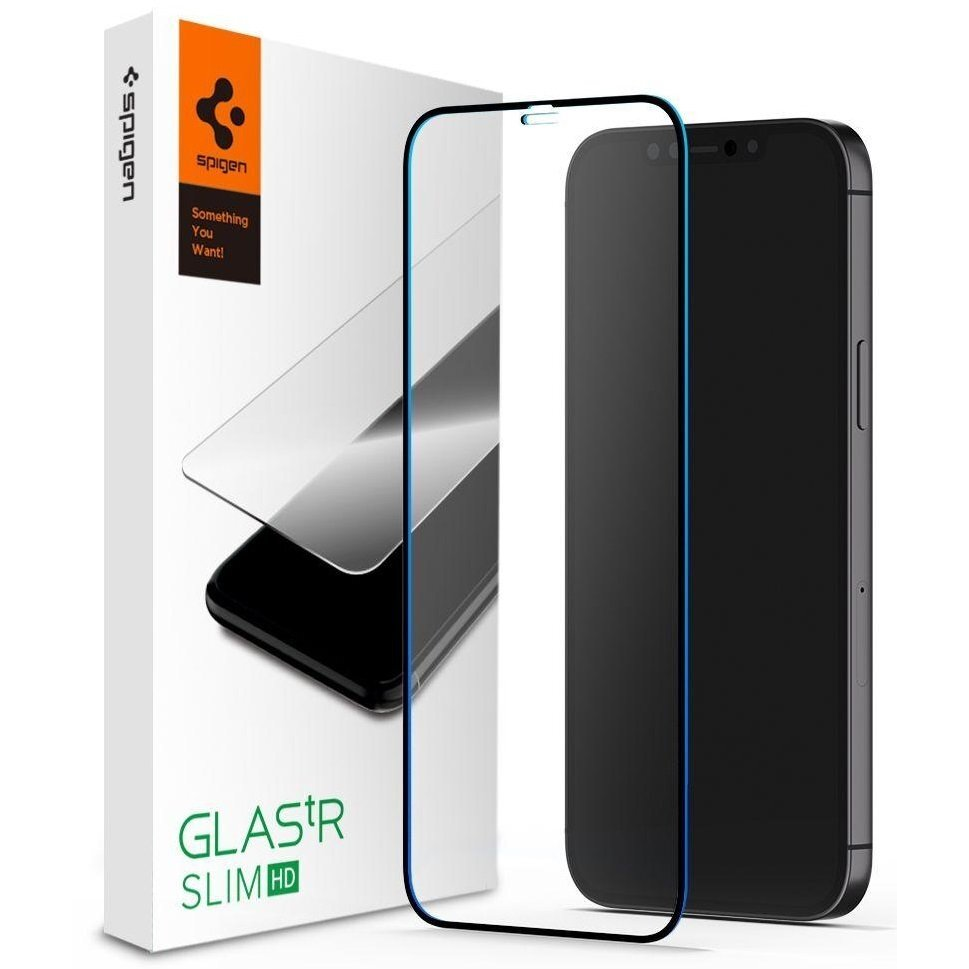 Захисне скло Spigen для Apple iPhone 12 mini FC Black HD (1Pack), Clear