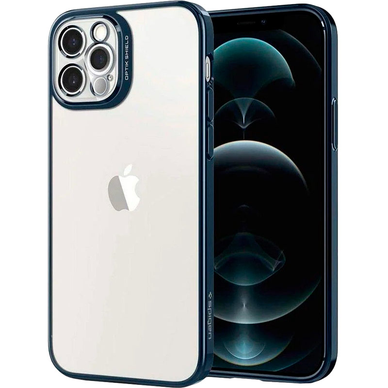 Чохол Spigen для Apple iPhone 12 / 12 Pro Optik Crystal, Chrome Blue