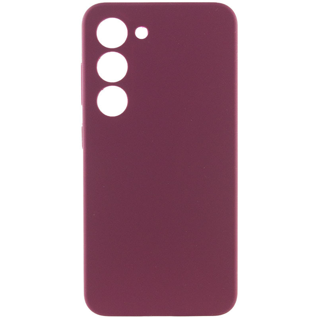 Чохол Silicone Cover Lakshmi Full Camera (AAA) для Samsung Galaxy S23 (Бордовий / Plum)