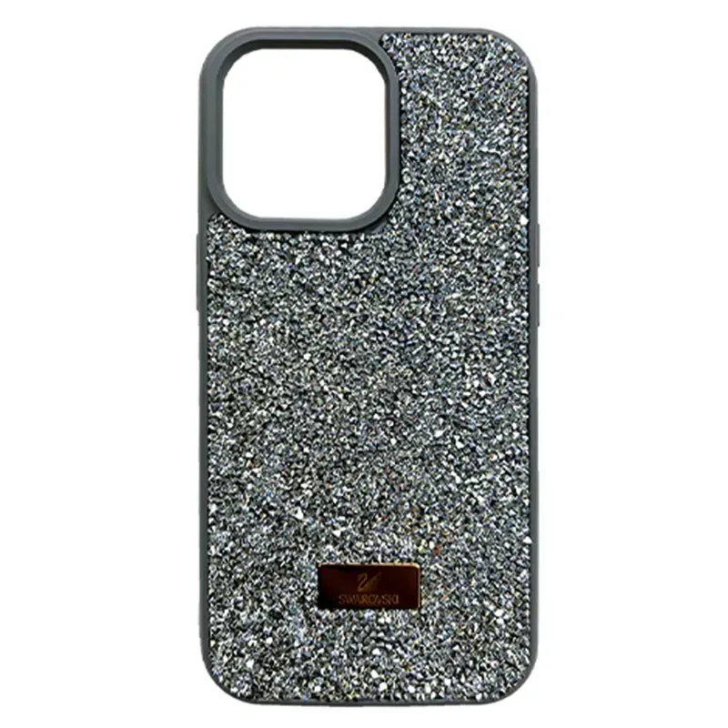 Чохол Swarovski shimmer iPhone 15 (Темно-сірий)