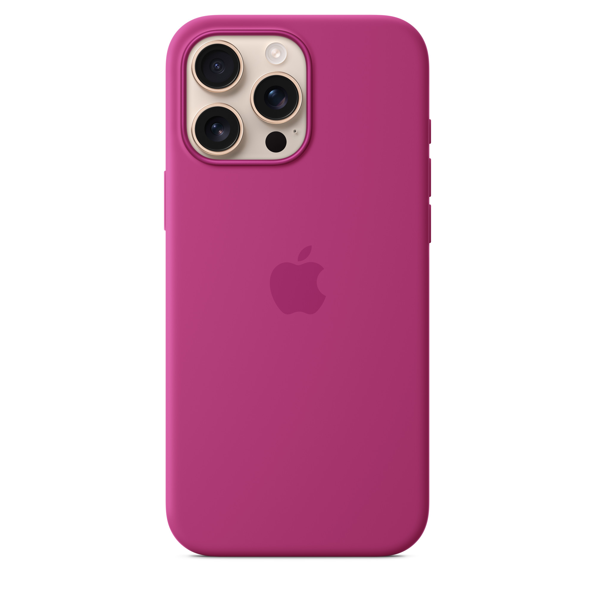 Чохол Silicone case (AAA) full with Magsafe and Animation для Apple iPhone 16 Pro Max (Fuchsia)