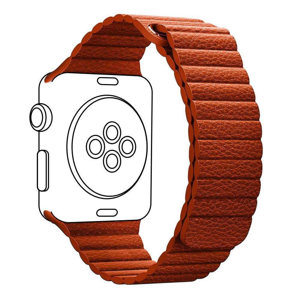 Ремінець MaiKai Leather Loop Band для Apple Watch 42/44mm - Orange