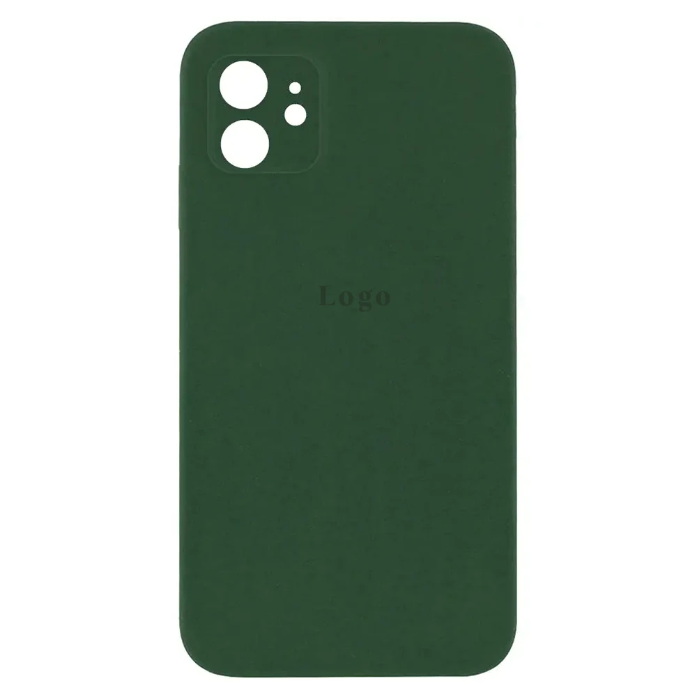 Чохол Silicone Case Square Full Camera Protective (AA) для Apple iPhone 11 (Зелений/Cypus Green)